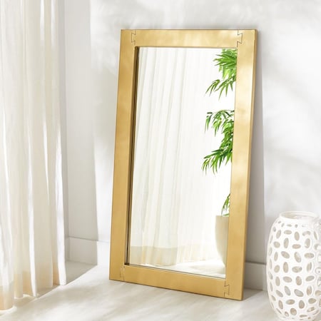 Safavieh 26 x 3 x 48 in. Ayden Rectangle Brass Mirror CMI1000A